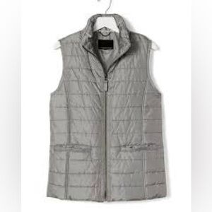 Banana Republic Quilted Puffer Vest Tarpoon Gray XS